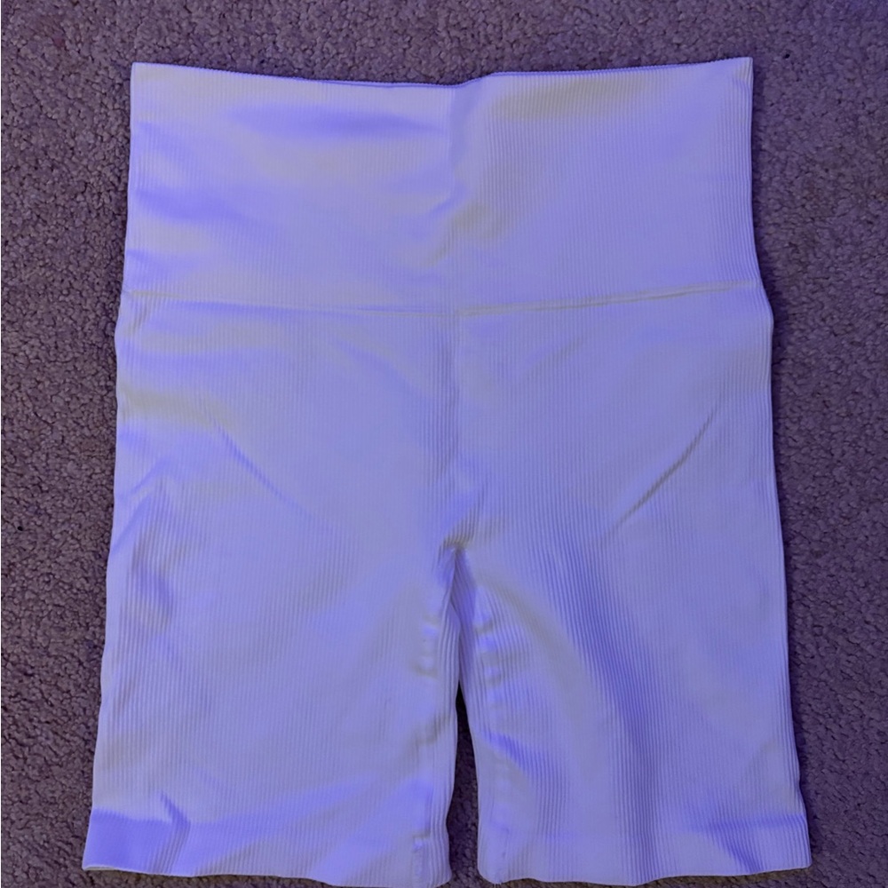 White tna biker shorts small